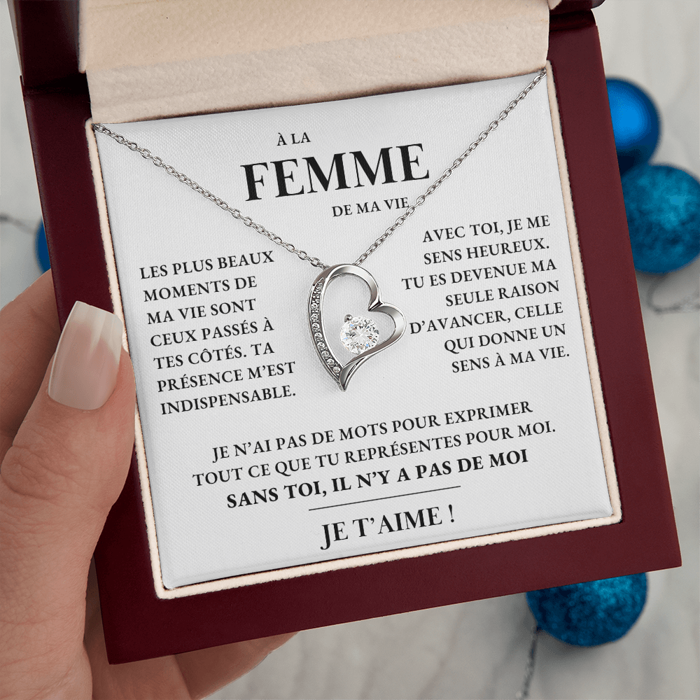 À ma Femme - Sans toi, pas de moi - Collier Forever Love