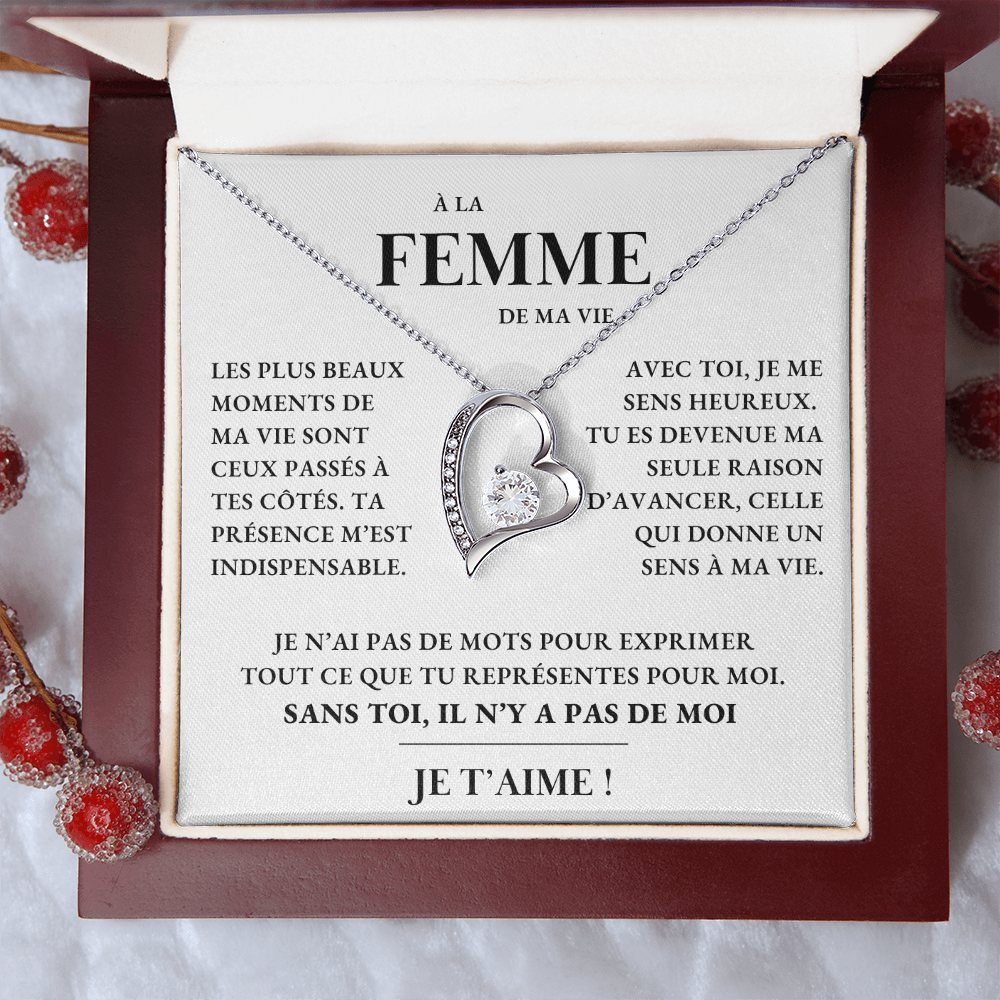 À ma Femme - Sans toi, pas de moi - Collier Forever Love
