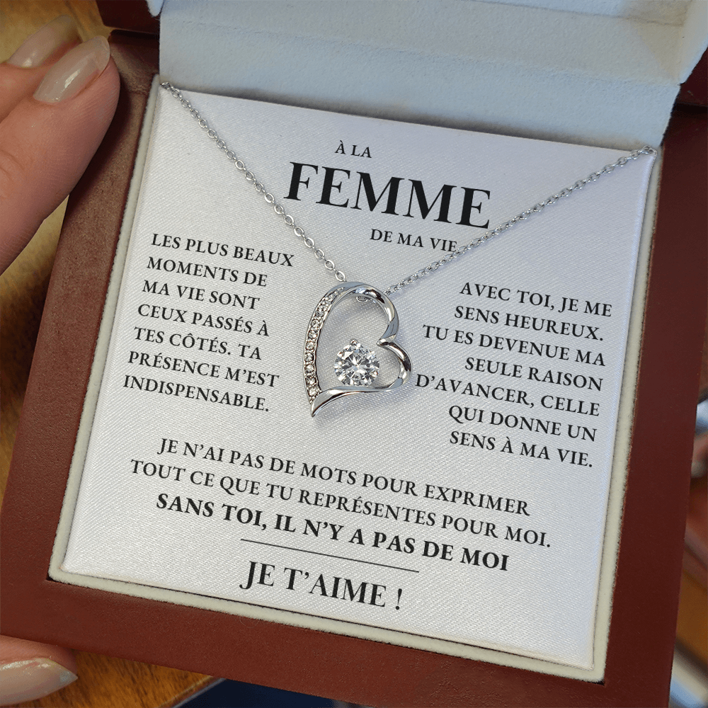 À ma Femme - Sans toi, pas de moi - Collier Forever Love