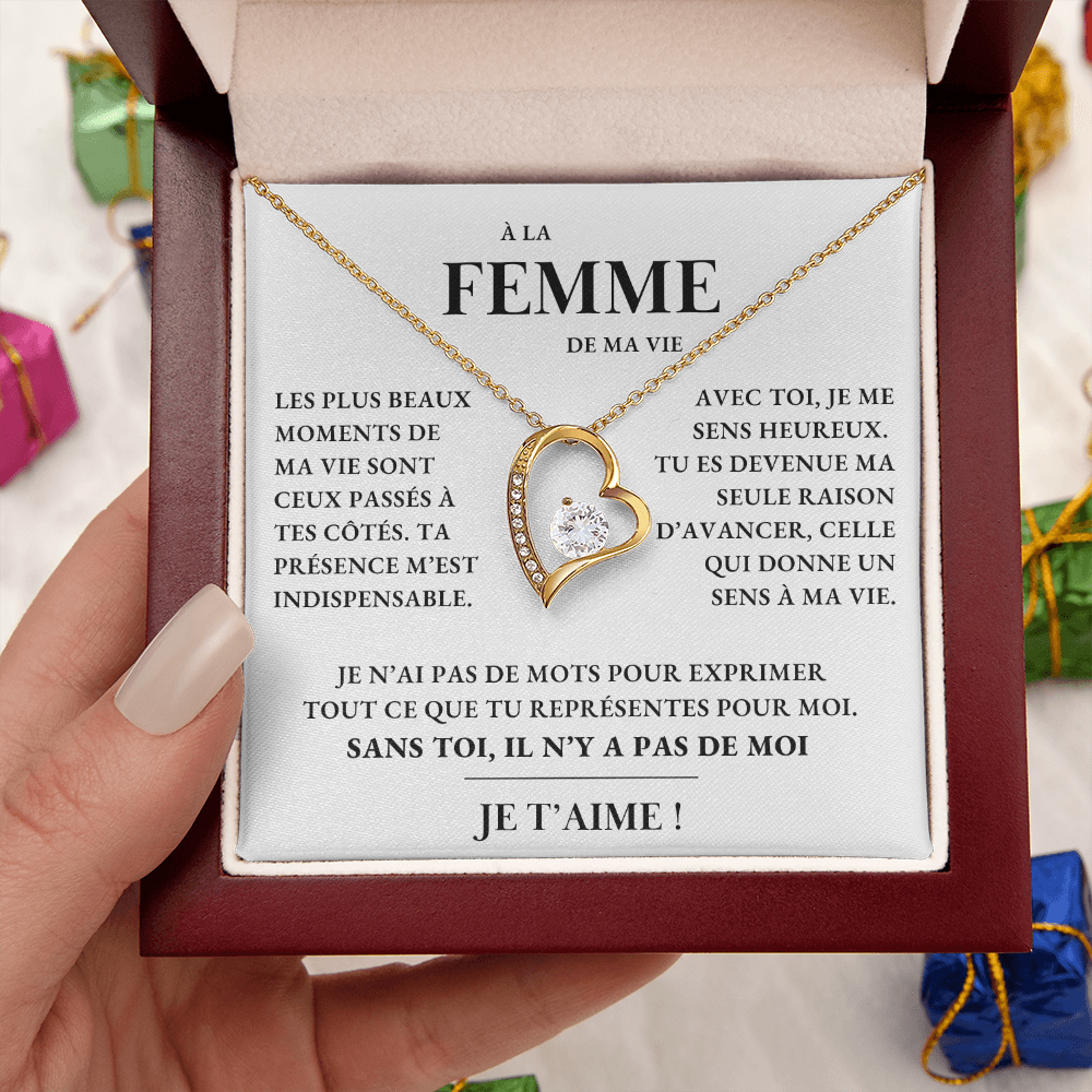 À ma Femme - Sans toi, pas de moi - Collier Forever Love