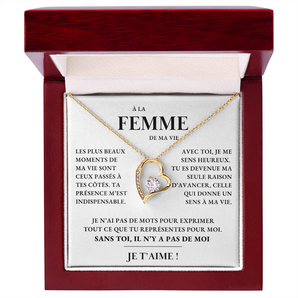 À ma Femme - Sans toi, pas de moi - Collier Forever Love