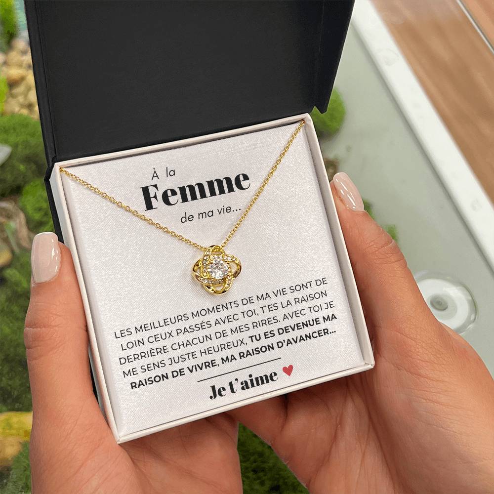 À ma Femme - Ma raison d'avancer - Collier Love Knot