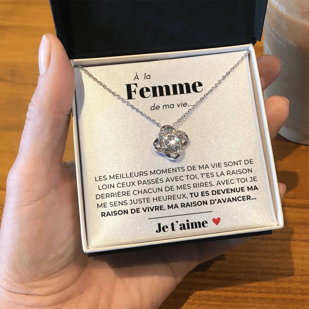 À ma Femme - Ma raison d'avancer - Collier Love Knot