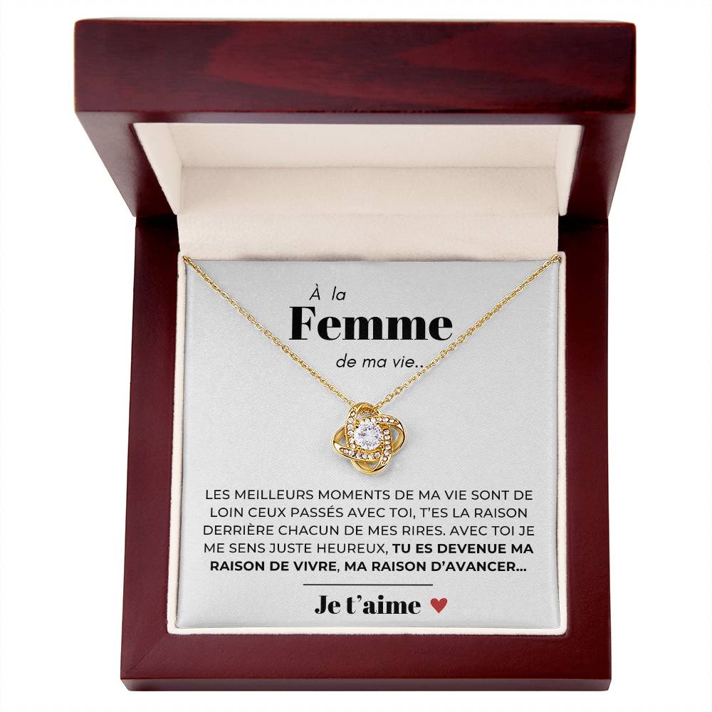À ma Femme - Ma raison d'avancer - Collier Love Knot