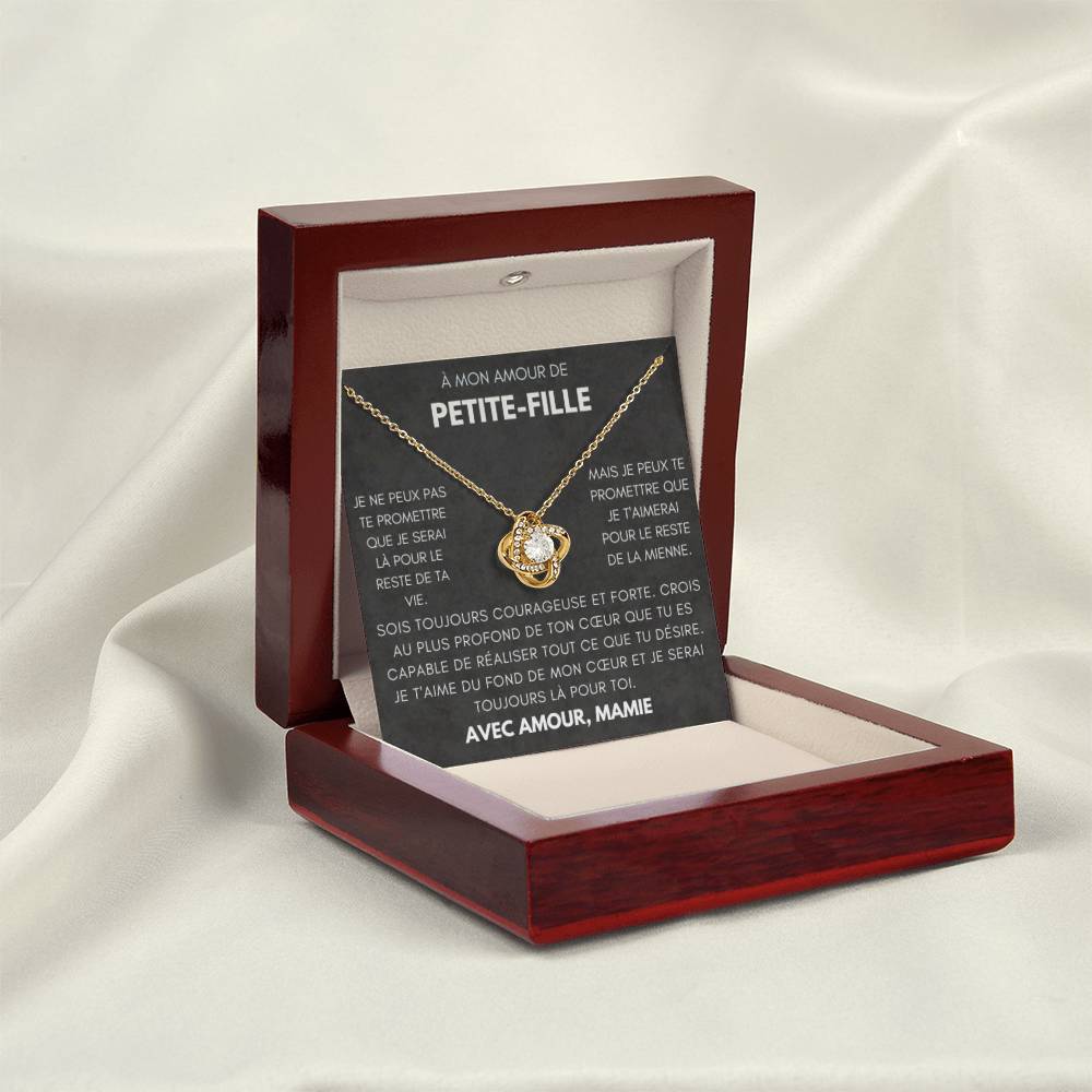 À ma Petite-Fille - Sois courageuse et forte - Collier Love Knot