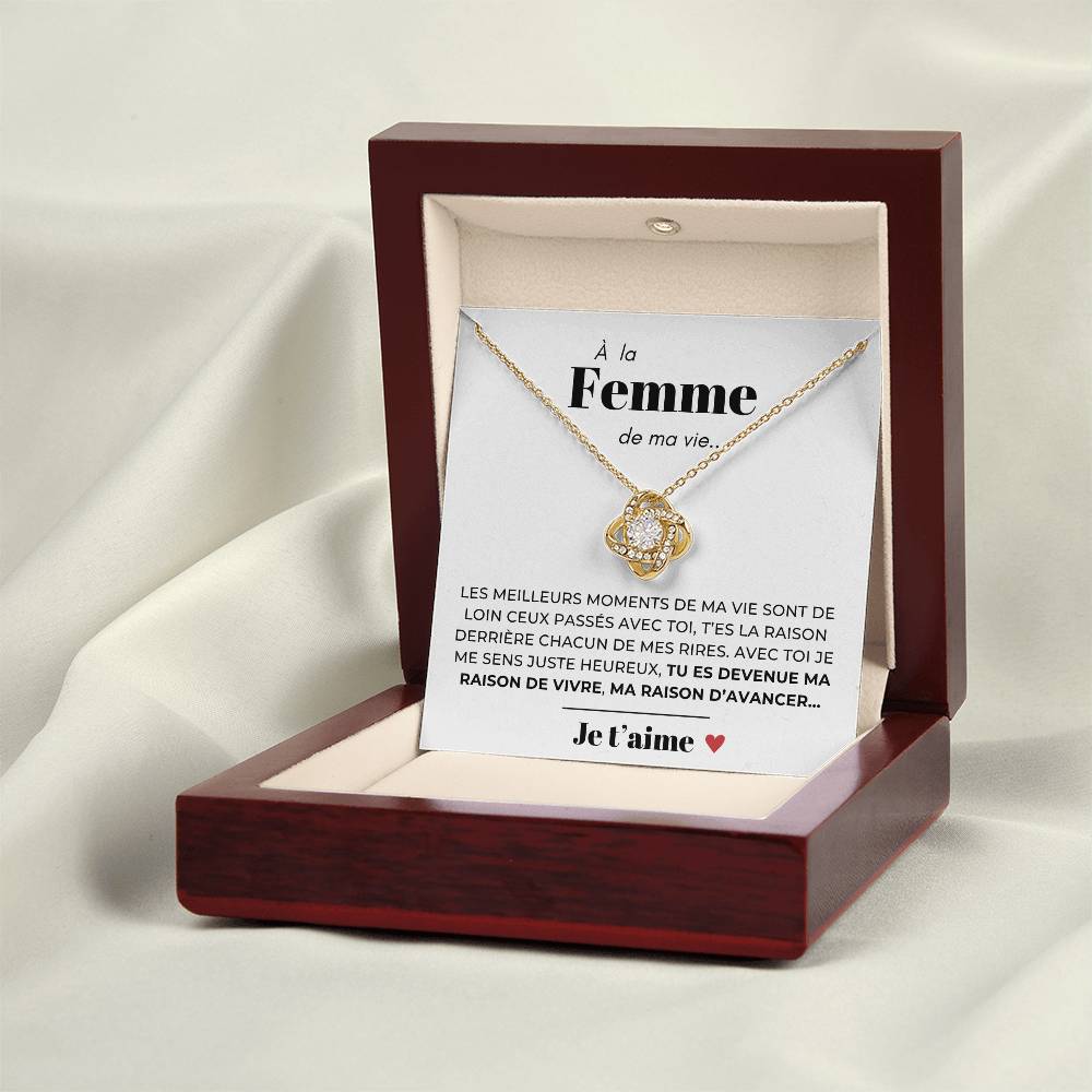 À ma Femme - Ma raison d'avancer - Collier Love Knot
