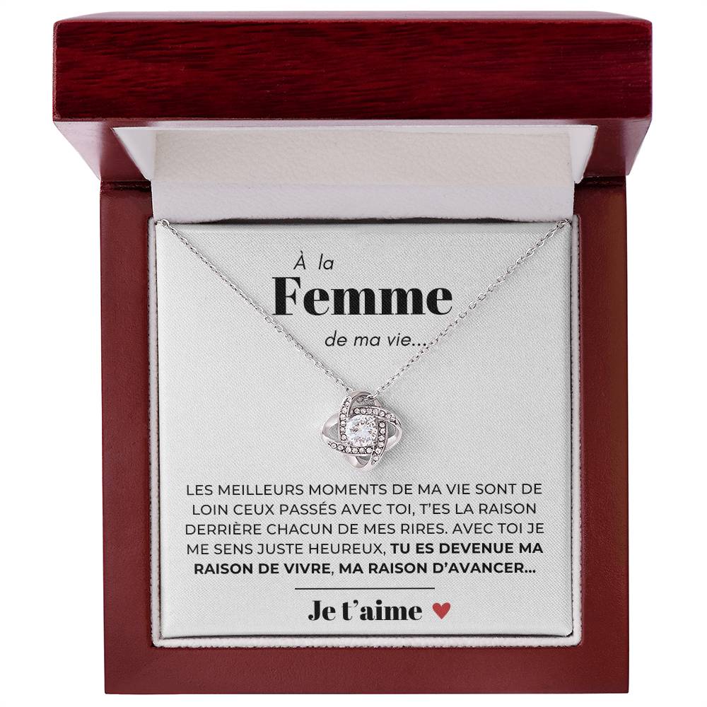 À ma Femme - Ma raison d'avancer - Collier Love Knot
