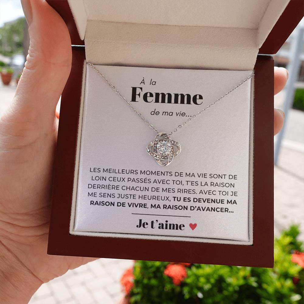À ma Femme - Ma raison d'avancer - Collier Love Knot