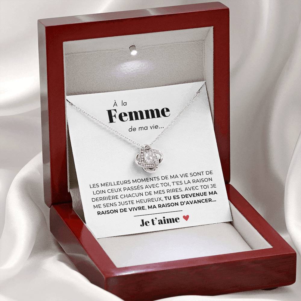 À ma Femme - Ma raison d'avancer - Collier Love Knot