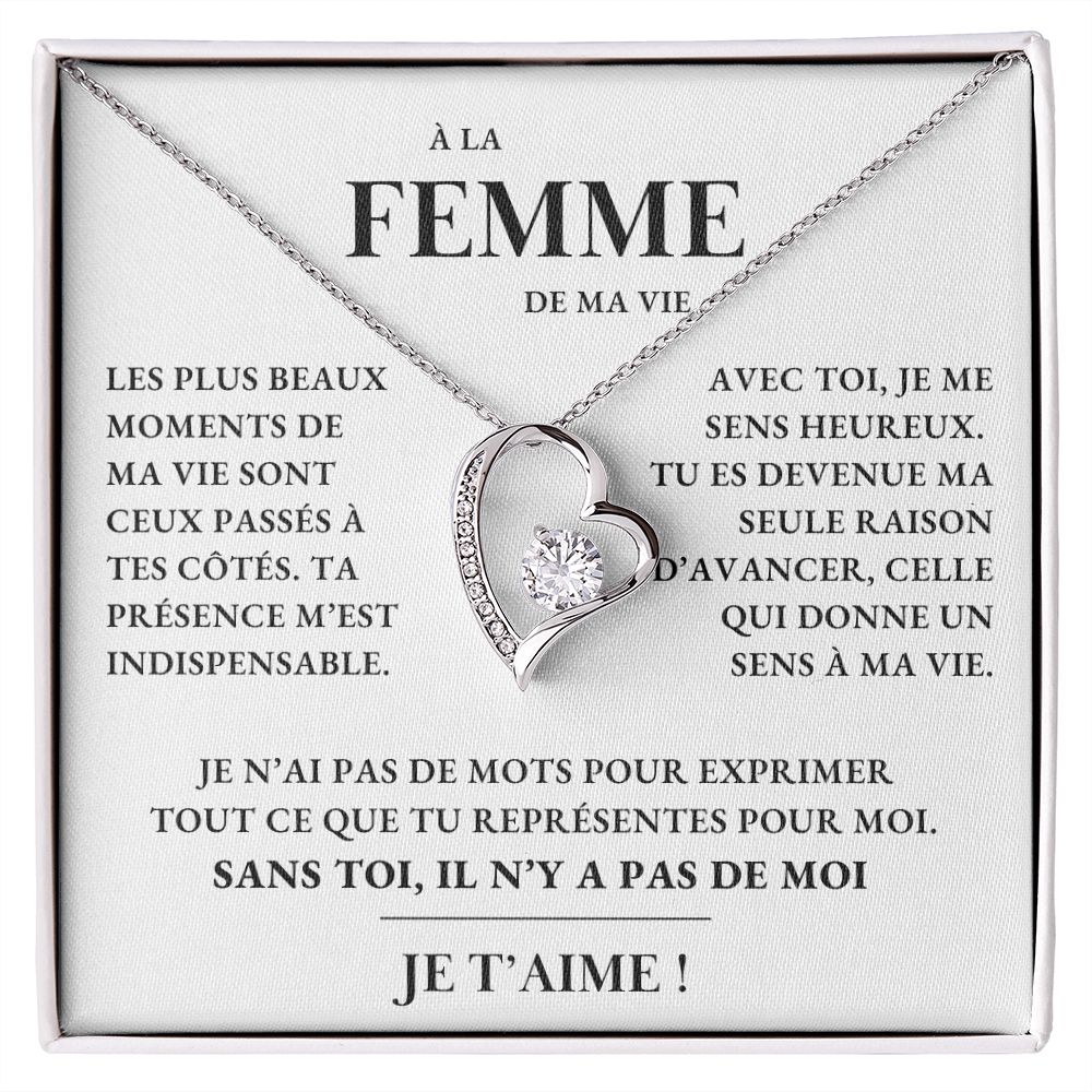 À ma Femme - Sans toi, pas de moi - Collier Forever Love