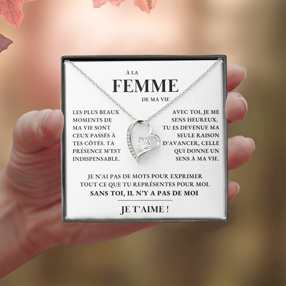 À ma Femme - Sans toi, pas de moi - Collier Forever Love