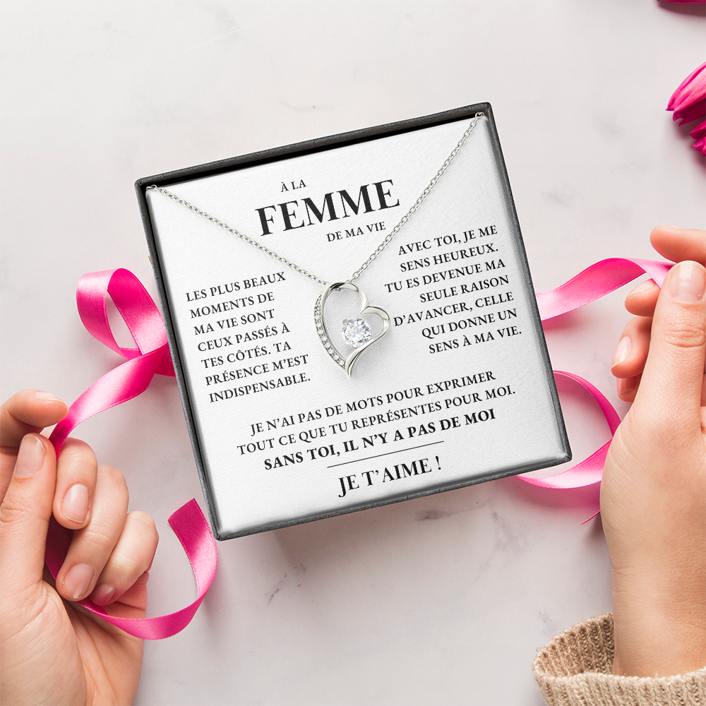 À ma Femme - Sans toi, pas de moi - Collier Forever Love