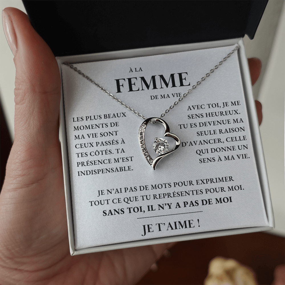 À ma Femme - Sans toi, pas de moi - Collier Forever Love