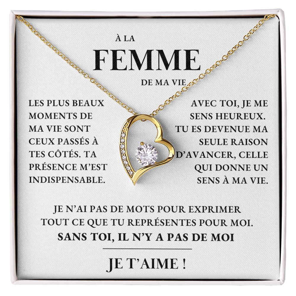 À ma Femme - Sans toi, pas de moi - Collier Forever Love