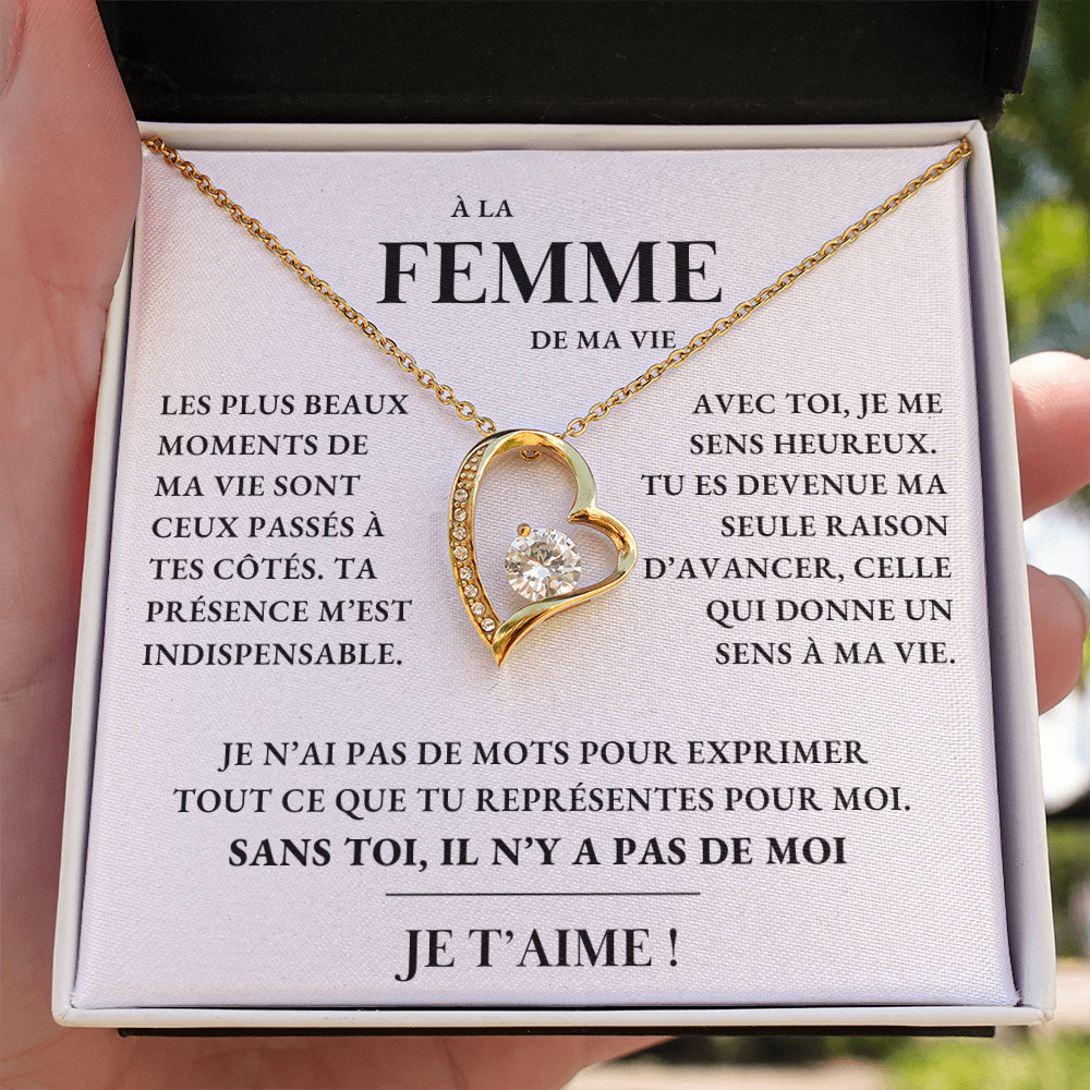 À ma Femme - Sans toi, pas de moi - Collier Forever Love