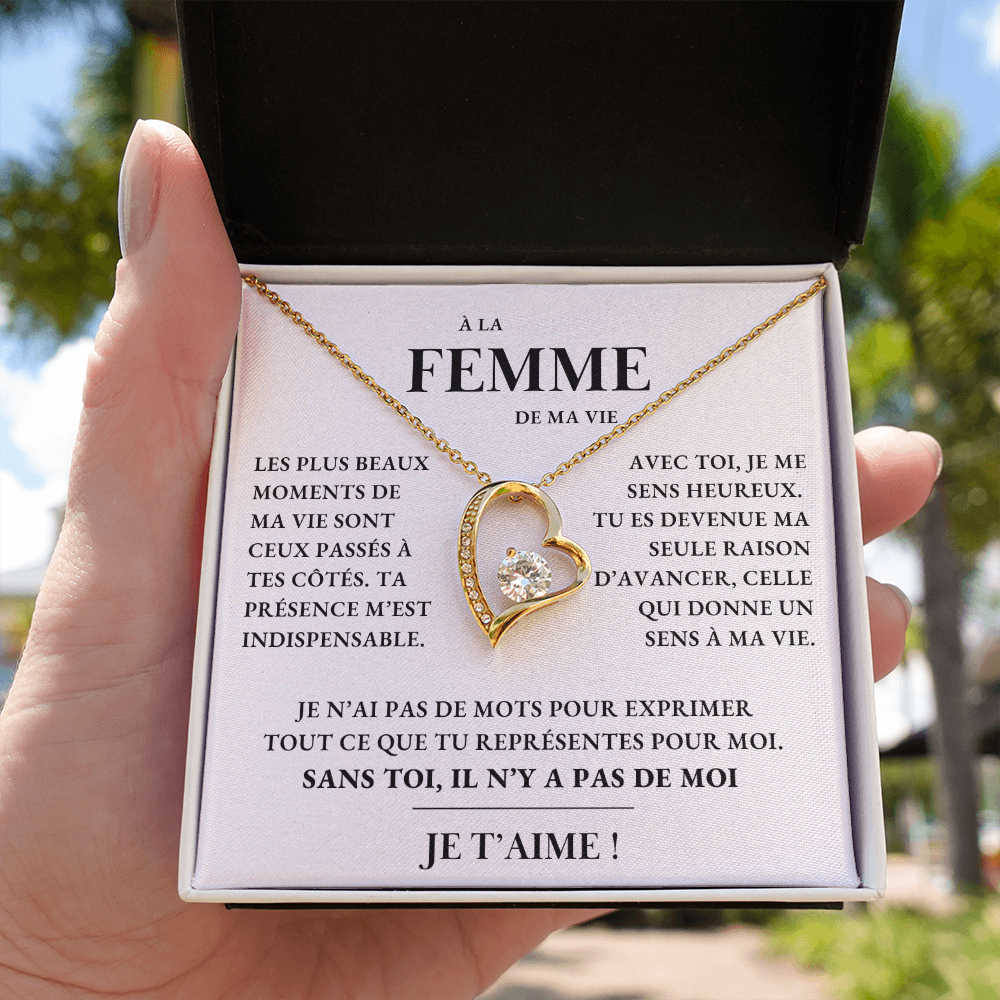 À ma Femme - Sans toi, pas de moi - Collier Forever Love