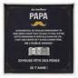 À mon père - Merci pour tout - Bague personnalisée (Gravez votre texte !)