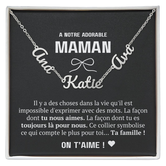 À notre maman - L'amour que tu nous portes - Collier multi prénoms