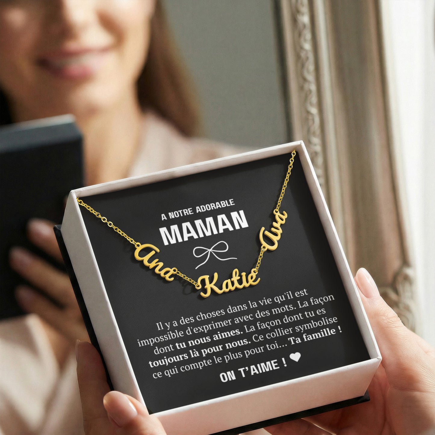 À notre maman - L'amour que tu nous portes - Collier multi prénoms