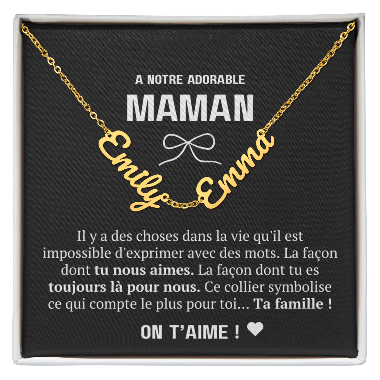 À notre maman - L'amour que tu nous portes - Collier multi prénoms