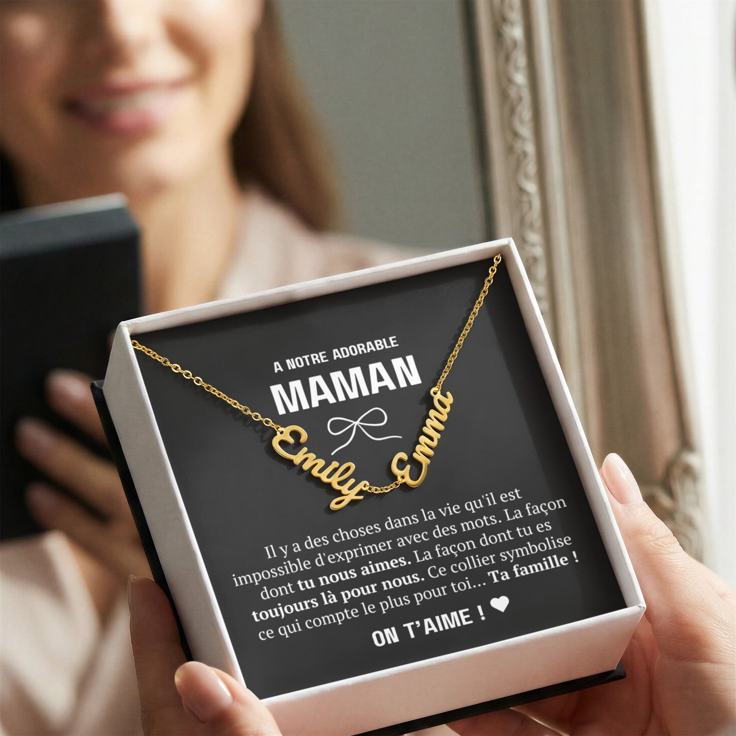 À notre maman - L'amour que tu nous portes - Collier multi prénoms