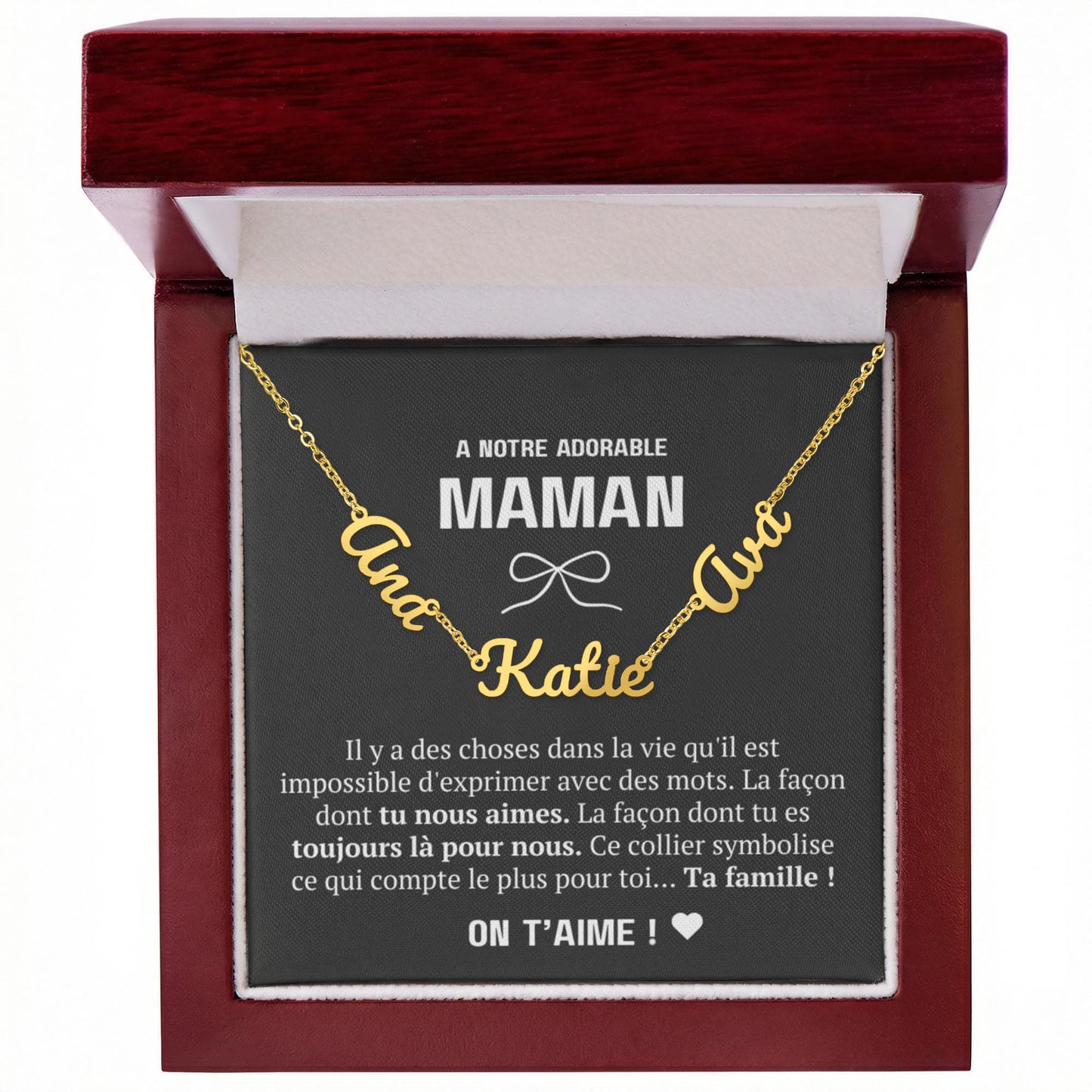 À notre maman - L'amour que tu nous portes - Collier multi prénoms