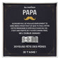 À mon père - Merci pour tout - Bague personnalisée (Gravez votre texte !)