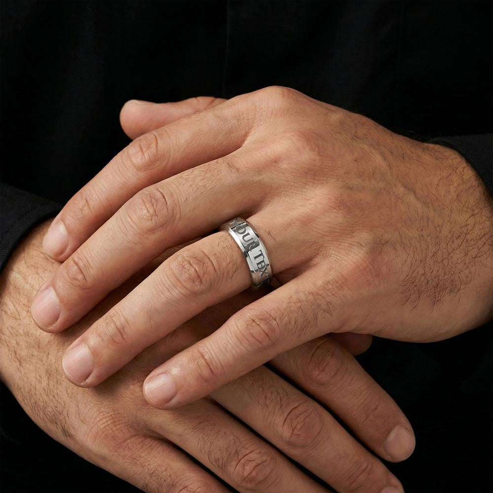 À mon fils - Tu me rends fier - Bague personnalisée (Gravez votre texte !)