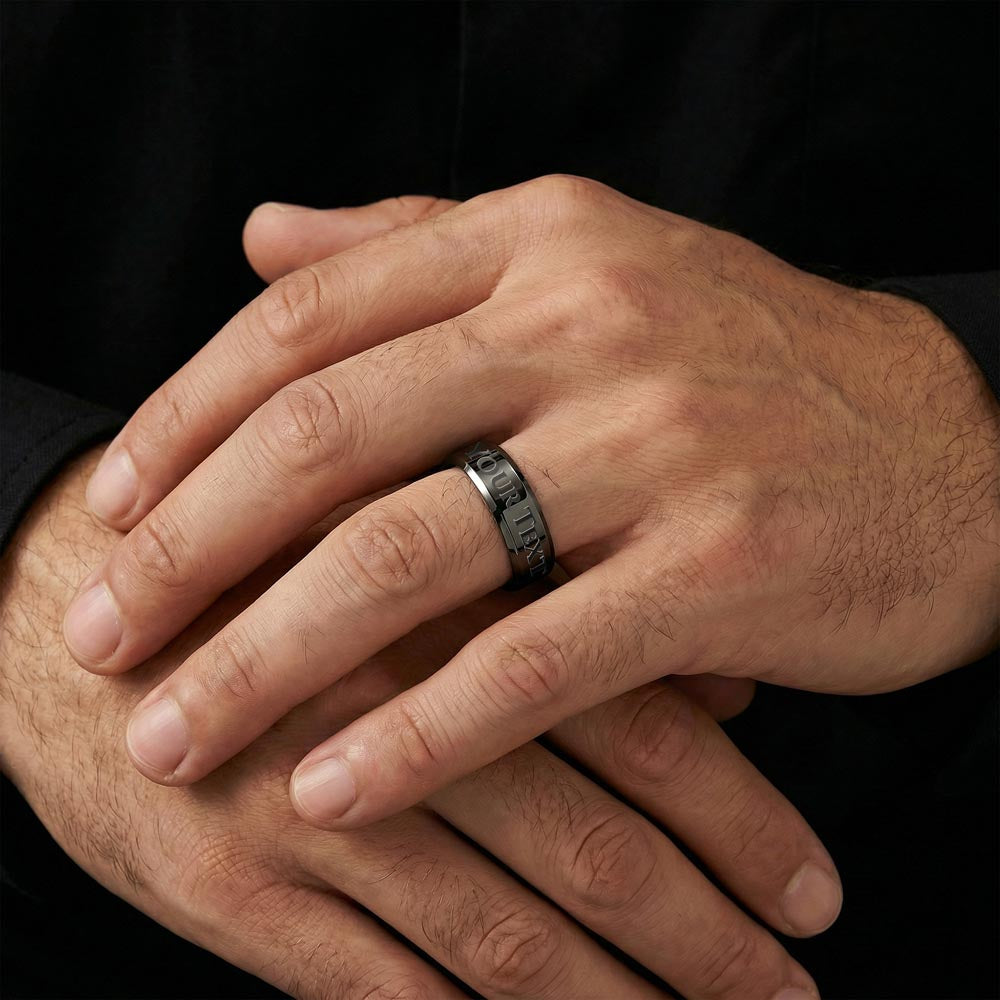 À mon fils - Tu me rends fier - Bague personnalisée (Gravez votre texte !)