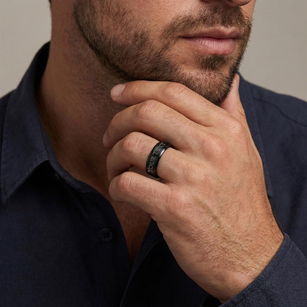 À mon fils - Tu me rends fier - Bague personnalisée (Gravez votre texte !)
