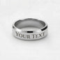 À mon père - Merci pour tout - Bague personnalisée (Gravez votre texte !)