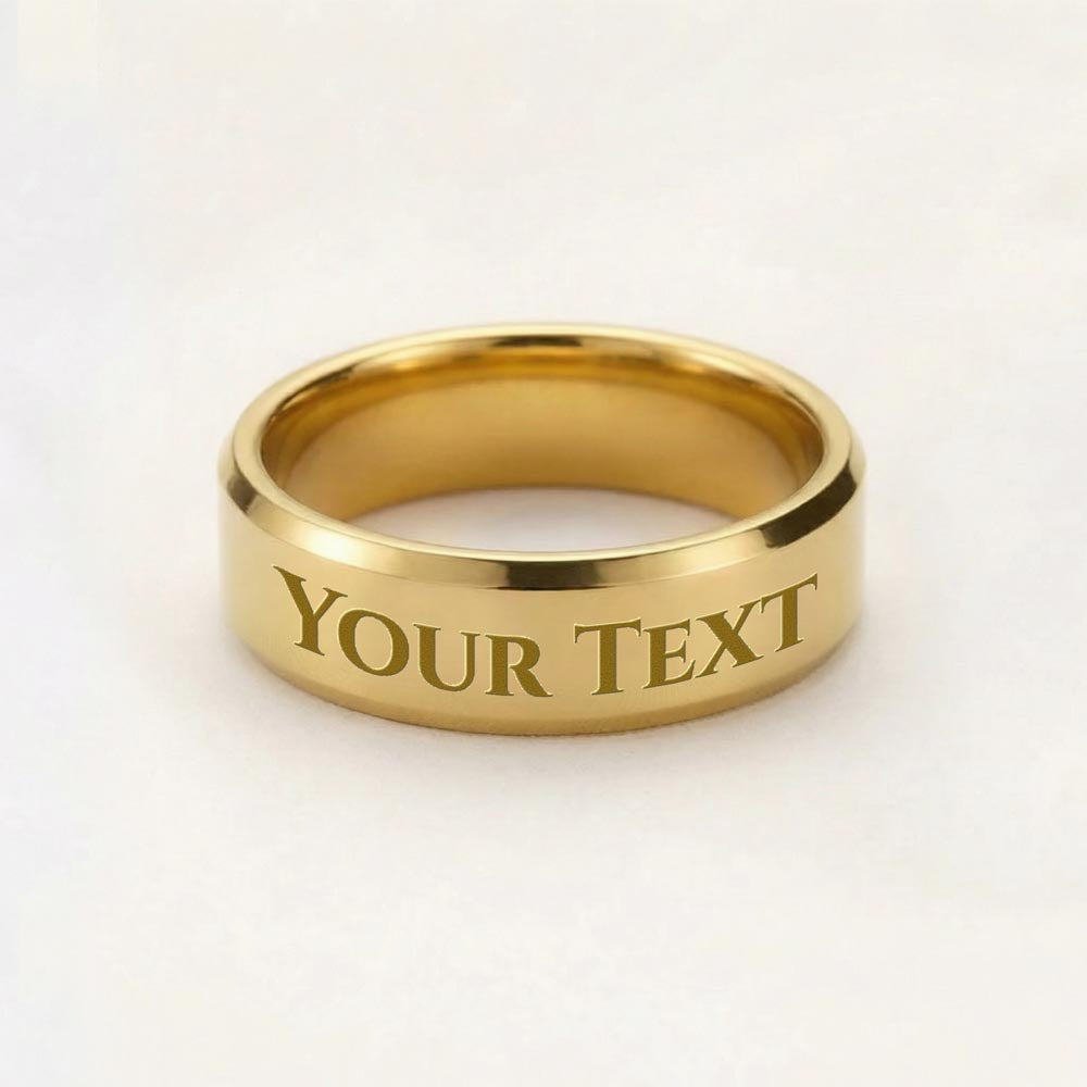 À mon fils - Tu me rends fier - Bague personnalisée (Gravez votre texte !)