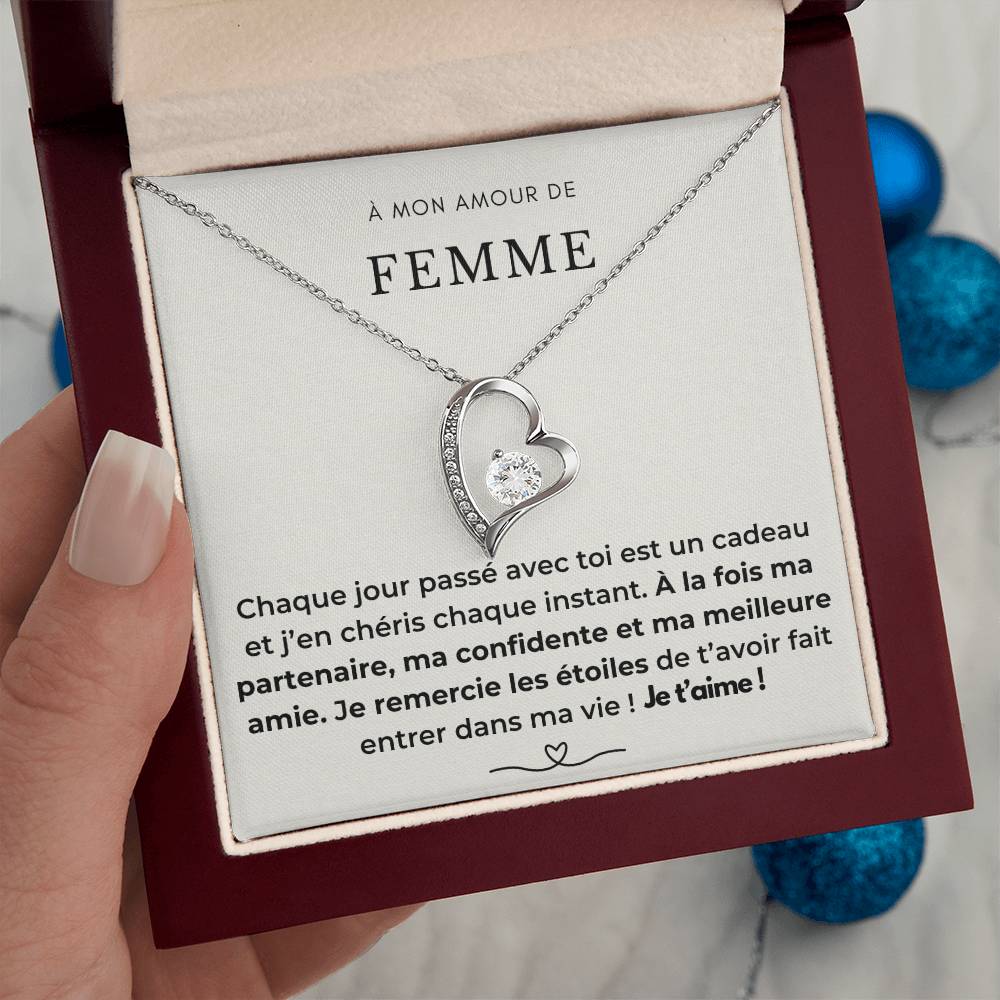 À ma Femme - Je remercie les étoiles - Collier Forever Love