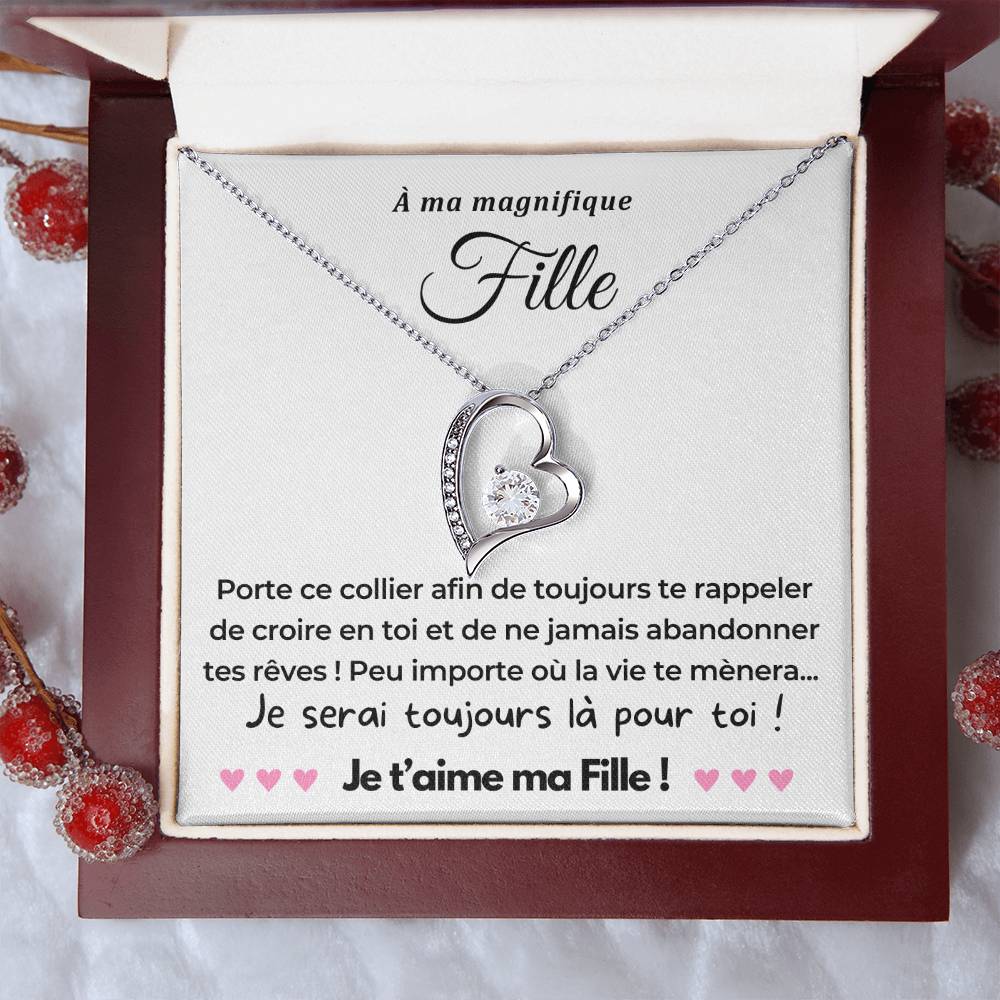 À ma Fille - Peu importe où... - Collier Forever Love