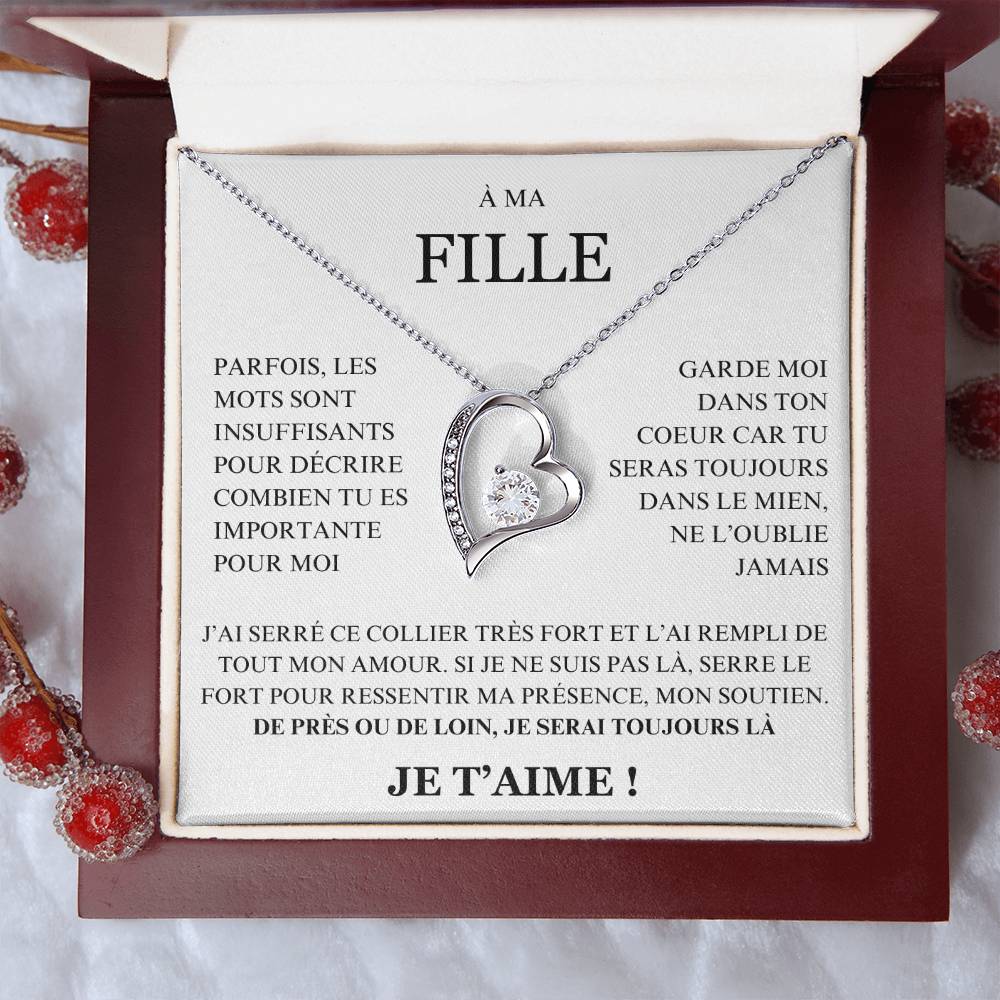 À ma Fille - De près ou de loin - Collier Forever Love