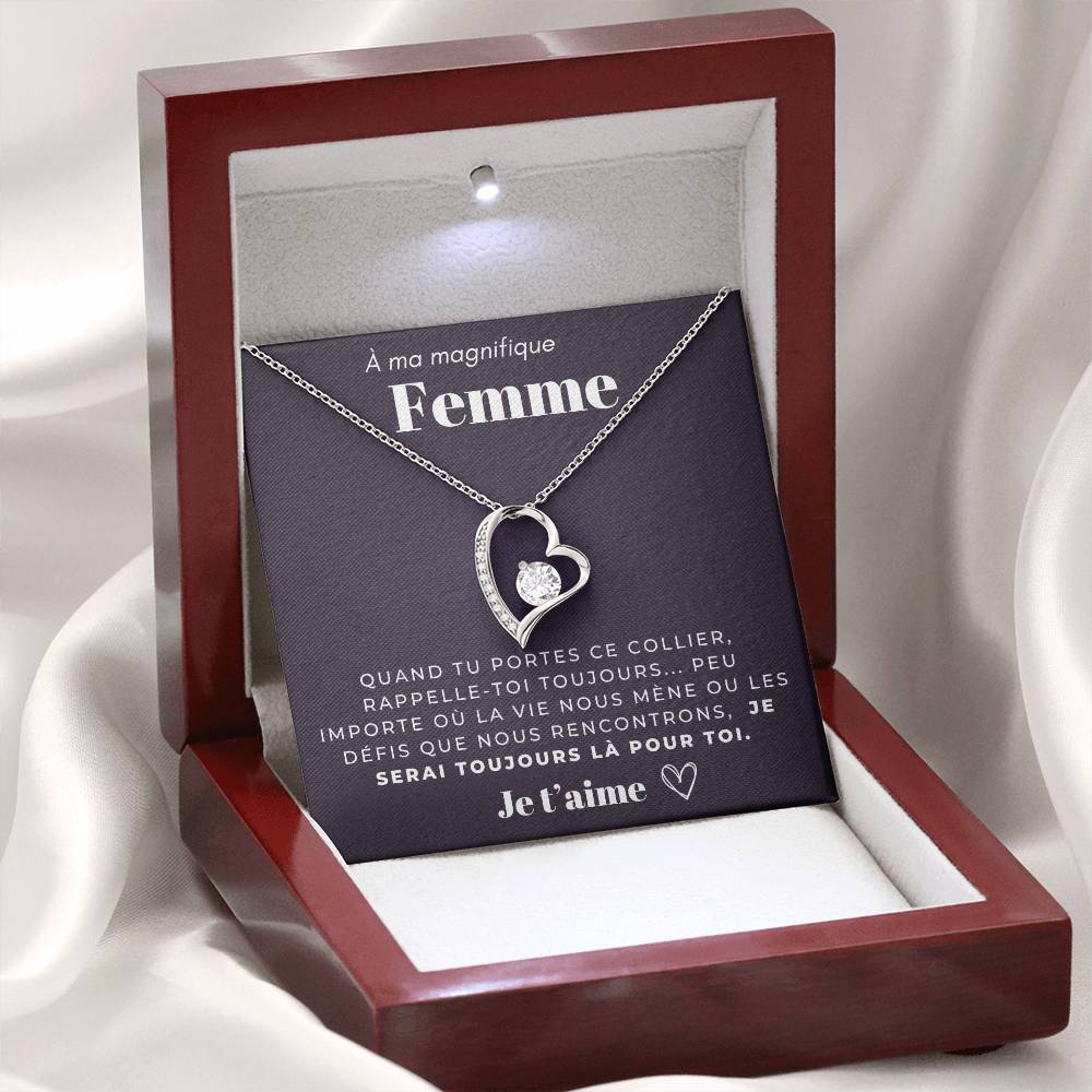 À ma Femme - Je serai toujours là - Collier Forever Love