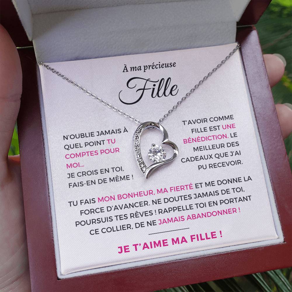 À ma Fille - Tu fais mon bonheur - Collier Forever Love