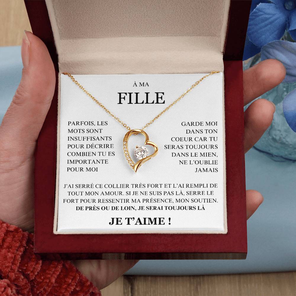 À ma Fille - De près ou de loin - Collier Forever Love