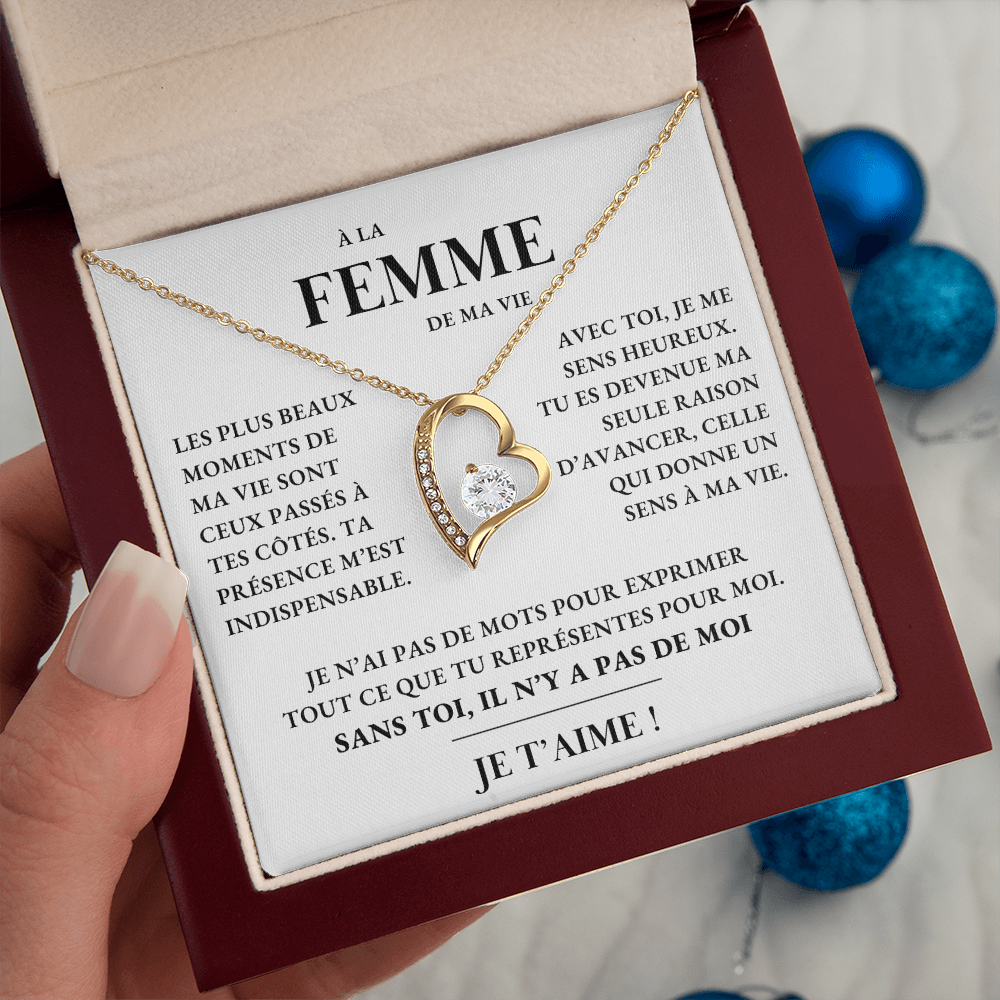 À ma Femme - Sans toi, pas de moi - Collier Forever Love