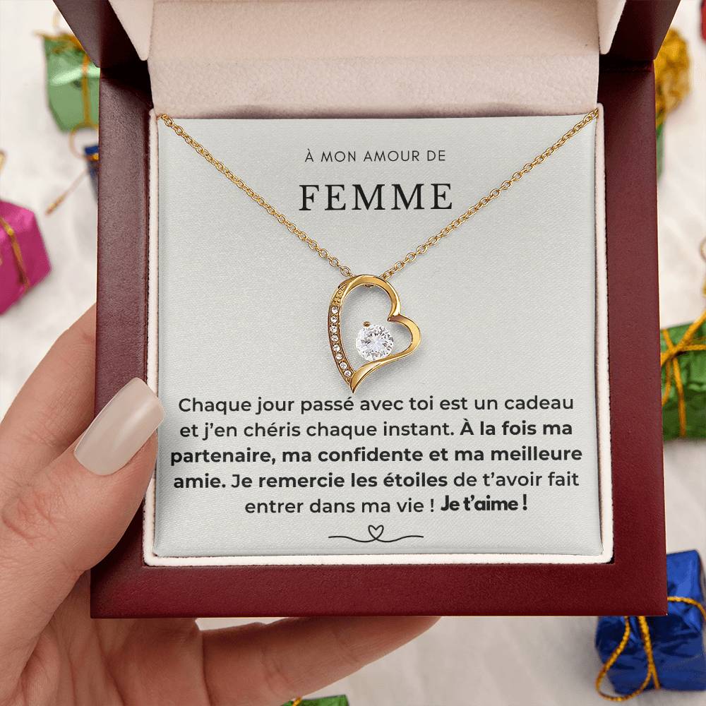 À ma Femme - Je remercie les étoiles - Collier Forever Love