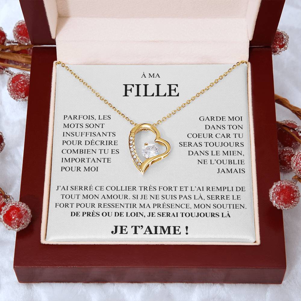 À ma Fille - De près ou de loin - Collier Forever Love