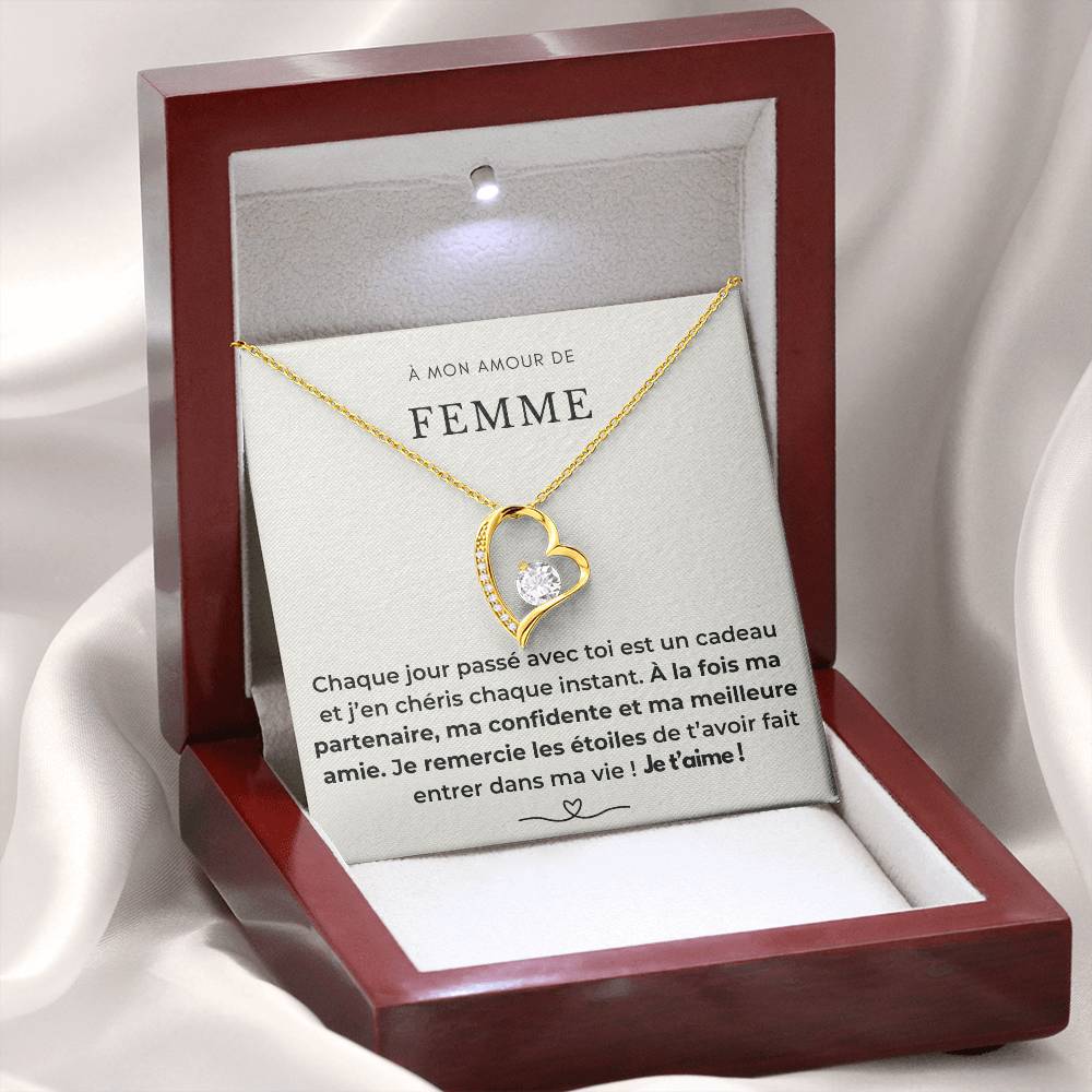 À ma Femme - Je remercie les étoiles - Collier Forever Love