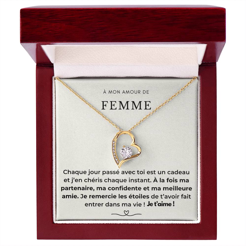 À ma Femme - Je remercie les étoiles - Collier Forever Love