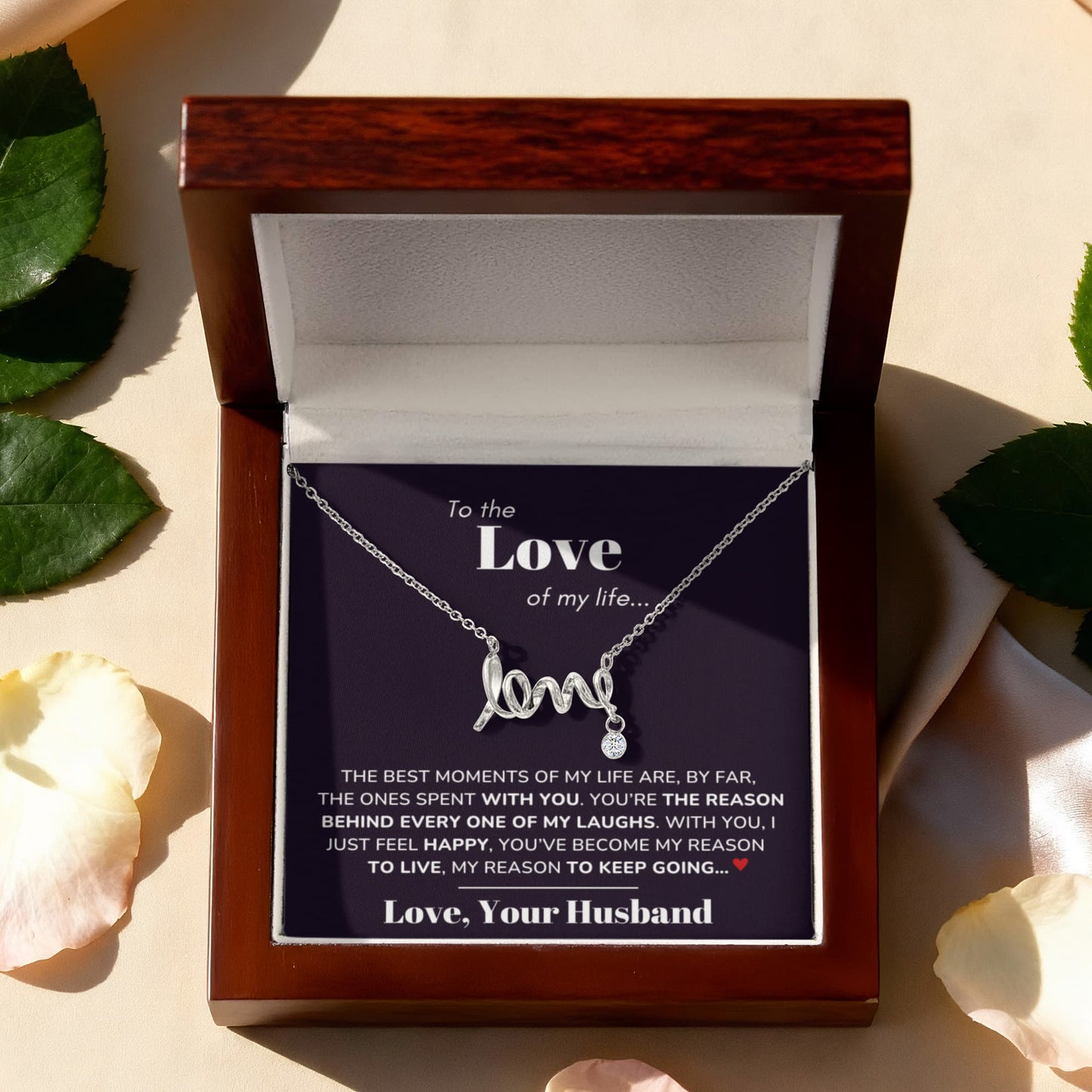 To My Love - Best moments of my life - Scripted Love Necklace