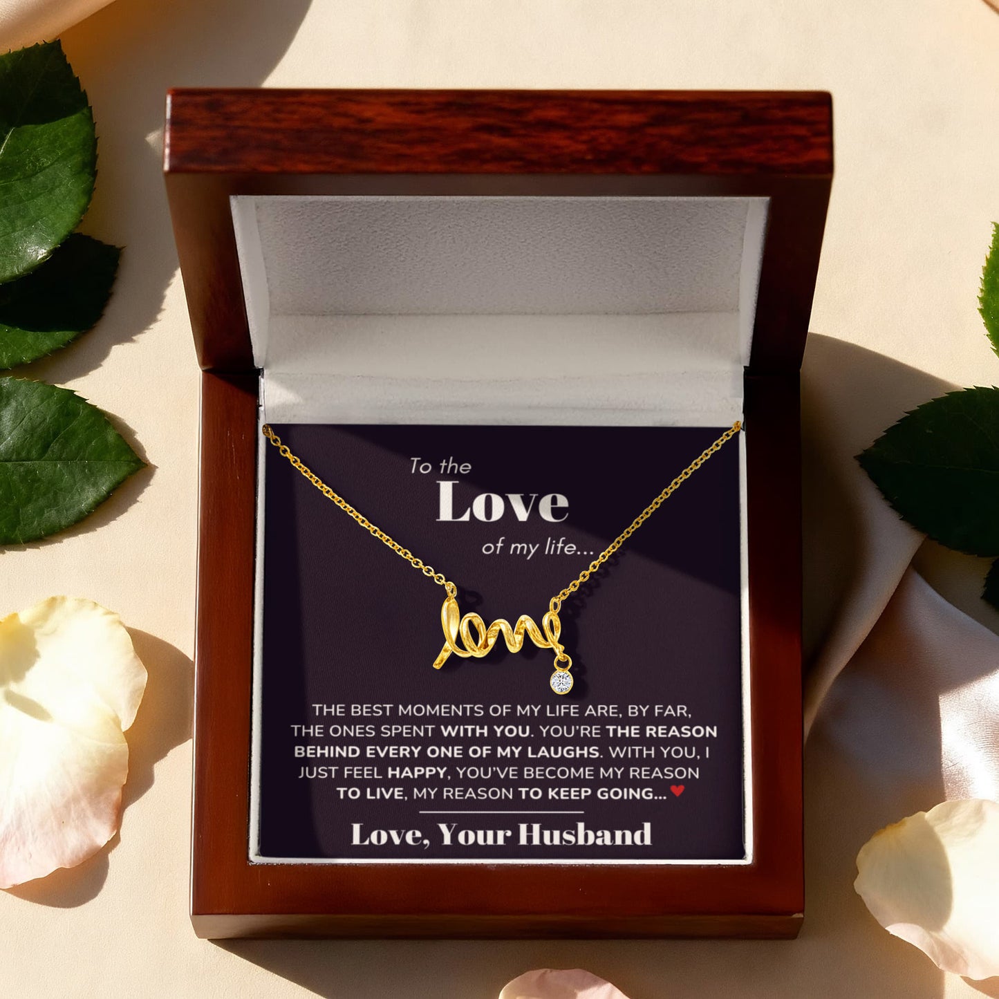 To My Love - Best moments of my life - Scripted Love Necklace