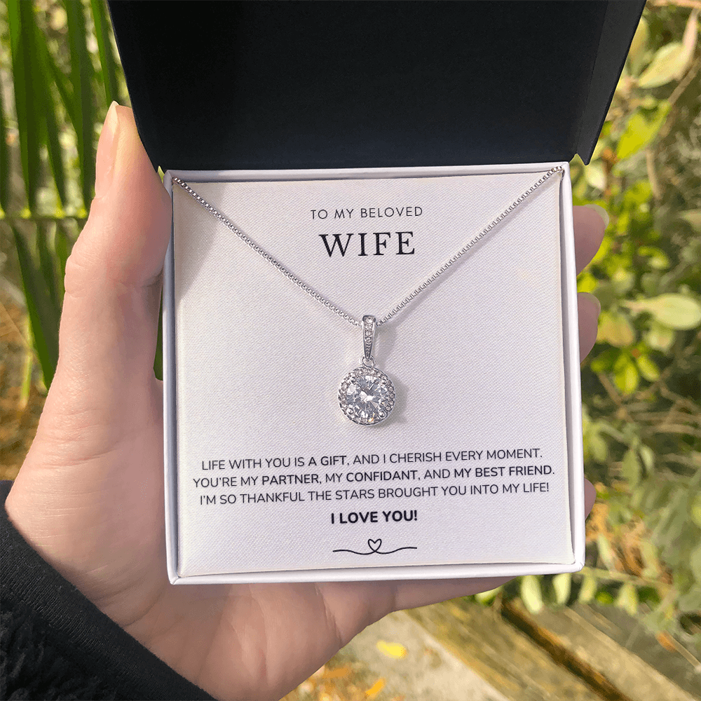 To my wife - Life with you is a gift - Eternal Hope Necklace