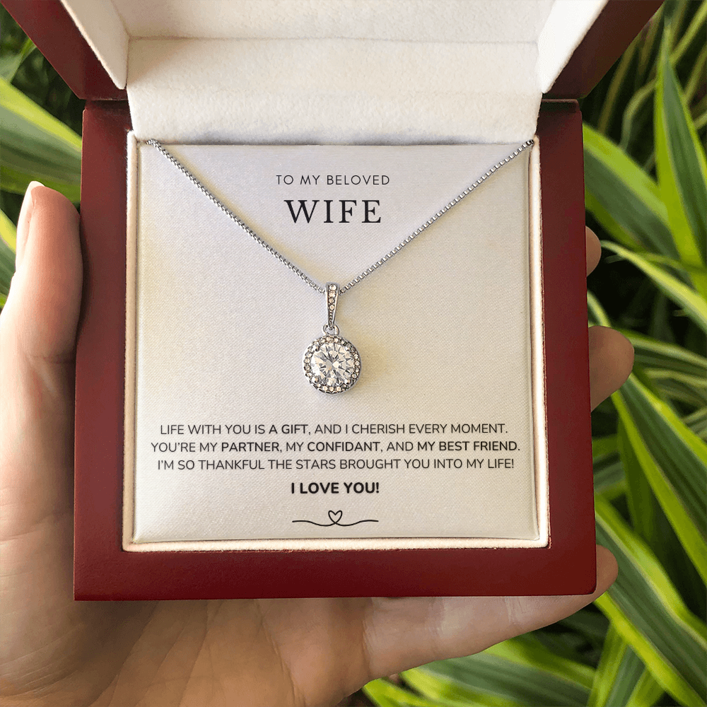 To my wife - Life with you is a gift - Eternal Hope Necklace