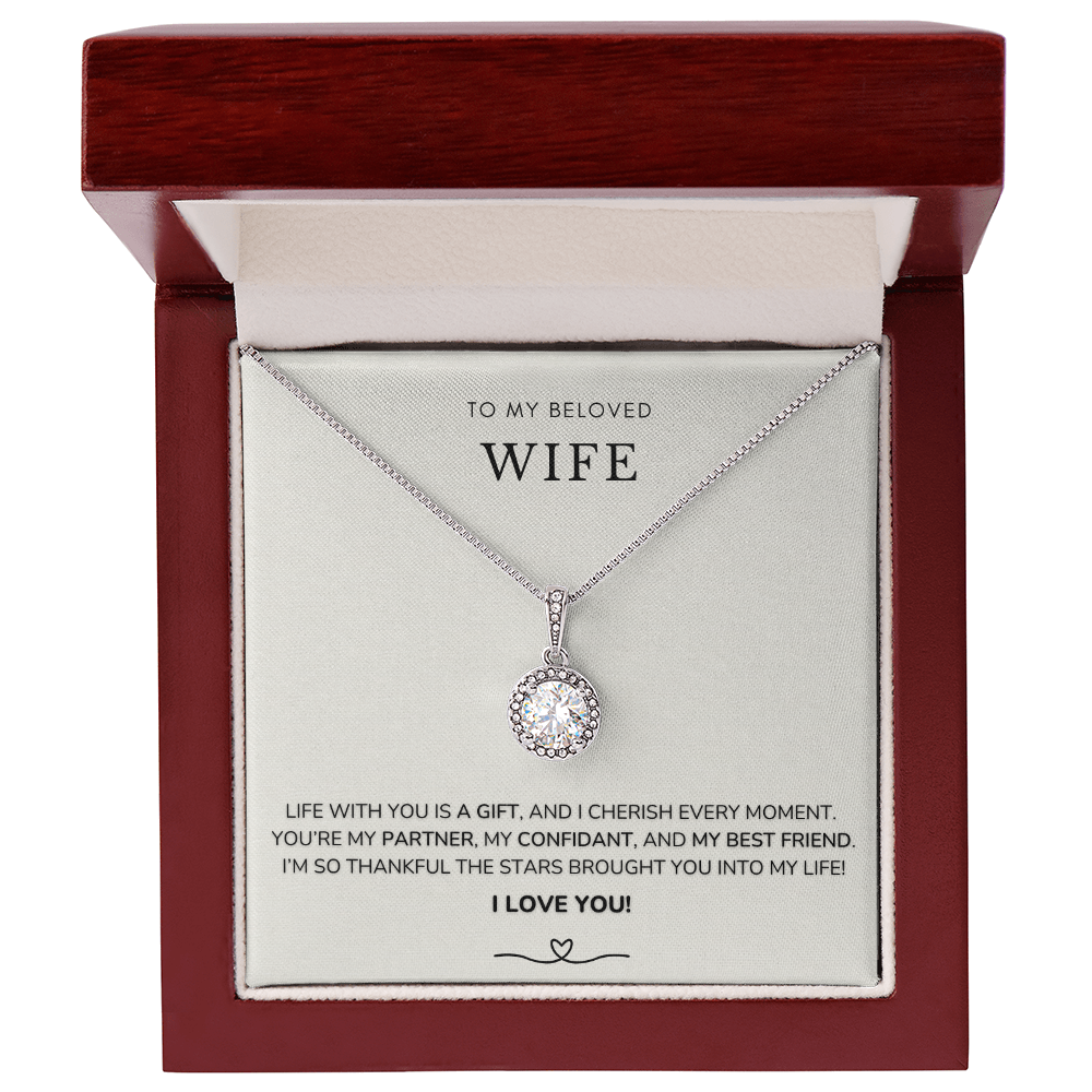 To my wife - Life with you is a gift - Eternal Hope Necklace