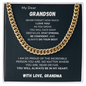 To my Grandson - Do your best! - Cuban Link Chain