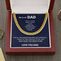 To my Dad - Words left unspoken - Cuban Link Chain